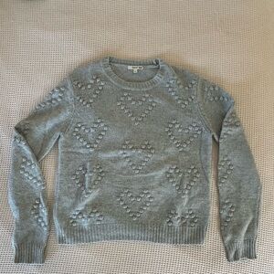 Splendid Blue Daphne Heart Sweater